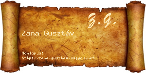 Zana Gusztáv névjegykártya